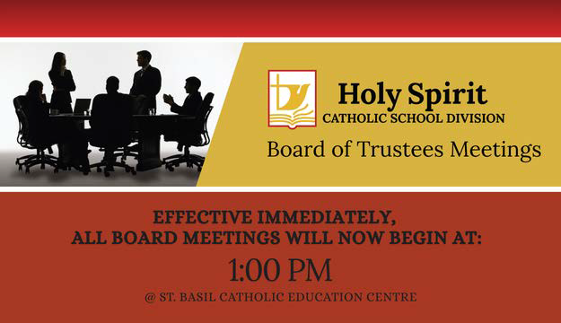 Board of Trustees Meeting Change in Time Notice